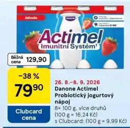 Tesco Danone Actimel Probiotický jogurtový nápoj nabídka