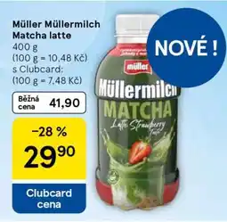 Tesco Müller Müllermilch Matcha latte nabídka