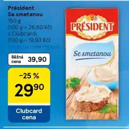Tesco Président Se smetanou nabídka