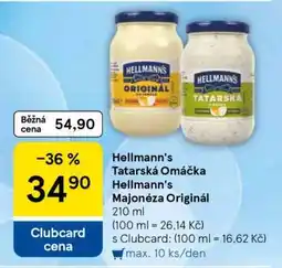 Tesco Hellmann's Tatarská omáčka Hellmann's Majonéza originál nabídka