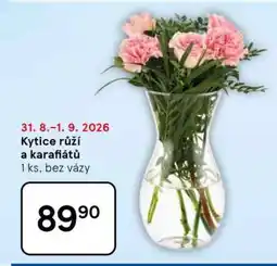 Tesco KYTICE RŮŽÍ a karafiátů nabídka