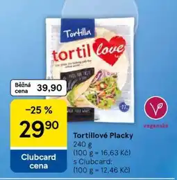 Tesco Tortillové placky nabídka