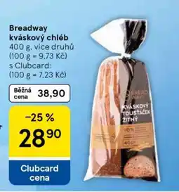 Tesco Breadway Kváskový chléb nabídka