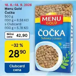 Tesco Menu Gold Čočka nabídka