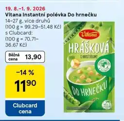 Tesco Vitana Instantní polévka Do hrnečku nabídka