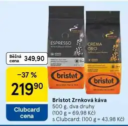 Tesco Bristot Zrnková káva nabídka