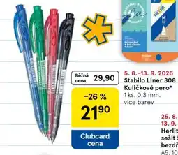 Tesco Stabilo Liner 308 Kuličkové pero nabídka