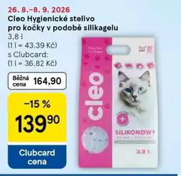 Tesco Cleo Hygienické stelivo pro kočky v podobě silikagelu nabídka