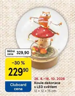 Tesco Koule dekorace s LED světlem nabídka