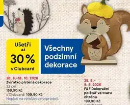 Tesco Zvířátko plstěná dekorace nabídka