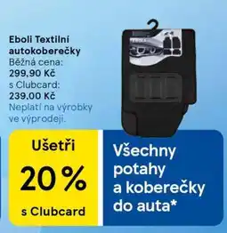 Tesco Eboli Textilní autokoberečky nabídka