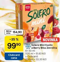 Tesco Solero Mini Exotic a Berry Bliss Zmrzlina nabídka