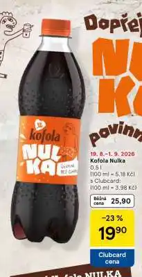Tesco Kofola Nulka nabídka