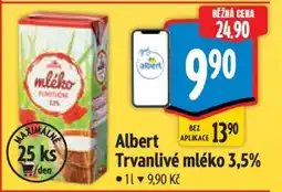 Albert Albert Trvanlivé mléko 3,5% nabídka
