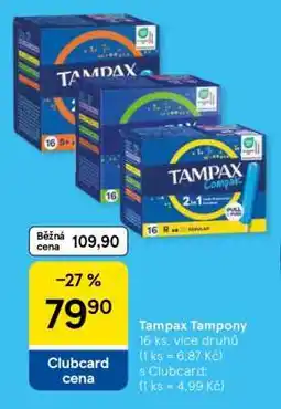 Tesco Tampax tampony nabídka