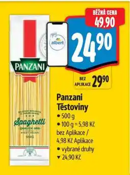 Albert Panzani Těstoviny nabídka