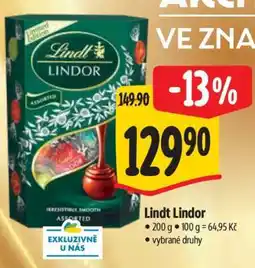 Albert Lindt Lindor nabídka