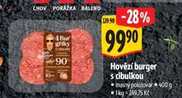 Albert HOVĚZÍ BURGER S CIBULKOU nabídka