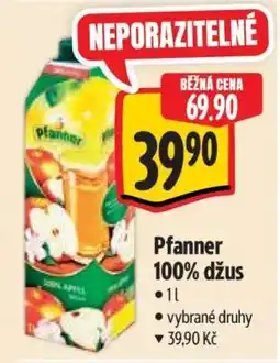 Albert Pfanner 100% džus nabídka