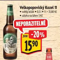 Albert Velkopopovický Kozel 11 nabídka