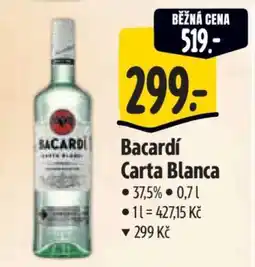 Albert Bacardí Carta Blanca nabídka