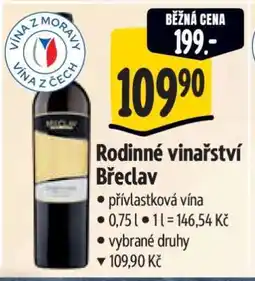 Albert Rodinné vinařství Břeclav nabídka