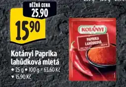 Albert Kotányi Paprika lahůdková mletá nabídka