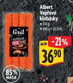 Albert Albert Vepřové klobásky nabídka
