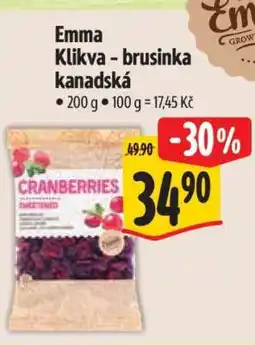 Albert Emma Klikva - brusinka kanadská nabídka