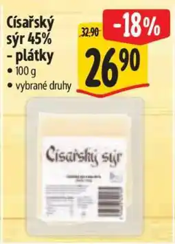 Albert Císařský sýr 45 % Plátky nabídka