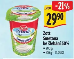 Albert Zott Smetana ke šlehání 30% nabídka