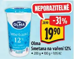 Albert Olma smetana na vaření 12% nabídka