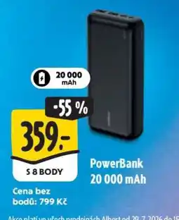 Albert PowerBank 20 000 mAh nabídka
