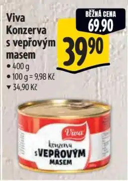 Albert Viva Konzerva s vepřovým masem nabídka