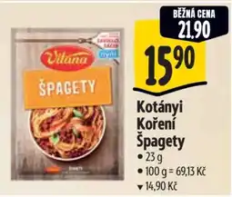 Albert Kotányi Koření Špagety nabídka