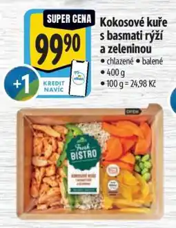Albert Kokosové kuře s basmati rýží a zeleninou nabídka