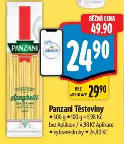 Albert Panzani Těstoviny nabídka