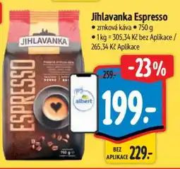 Albert Jihlavanka Espresso nabídka