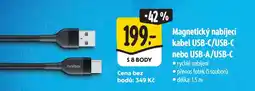 Albert Magnetický nabíjecí kabel USB-C/USB-C nebo USB-A/USB-C nabídka