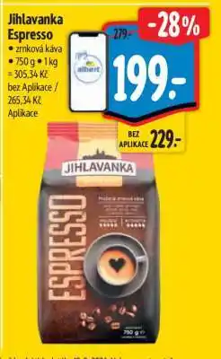 Albert Jihlavanka Espresso nabídka
