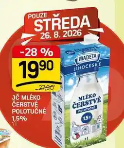 Flop JČ MLÉKO ČERSTVÉ POLOTUČNÉ 1,5% nabídka