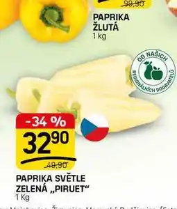 Flop PAPRIKA SVĚTLE ZELENÁ,,PIRUET nabídka