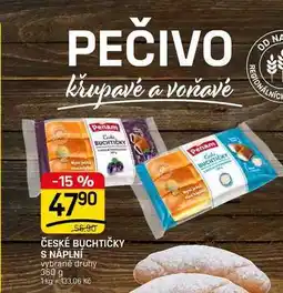 Flop ČESKÉ BUCHTIČKY S NÁPLNÍ vybrané druhy nabídka