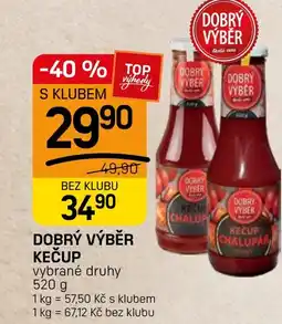 Flop Dobrý výběr kečup nabídka