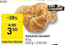 Tesco Kaiserka cereální nabídka