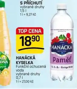 Flop HANÁCKÁ KYSELKA Funkční ochucená voda vybrané druhy nabídka