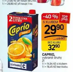 Flop CAPRIO, vybrané druhy nabídka