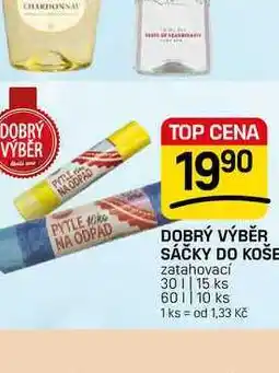 Flop DOBRÝ VÝBĚR SÁČKY DO KOŠE zatahovací 30l, 15 ks nabídka