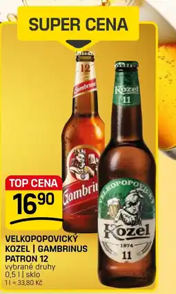 Flop Velkopopovický Kozel | Gambrinus patron 12 nabídka