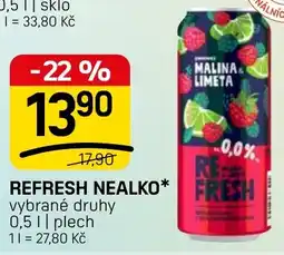 Flop Refresh nealko nabídka
